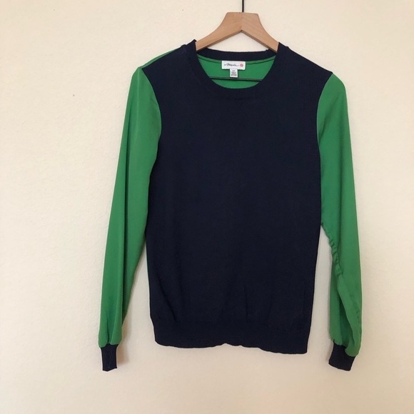 3.1 Phillip Lim For Target Green Blue Long Sleeves Shirt Top S/P - Picture 2 of 8